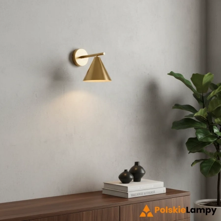 Kinkiet metalowy mosiężny stożkowy 102893 z serii Cape - Endon Lighting