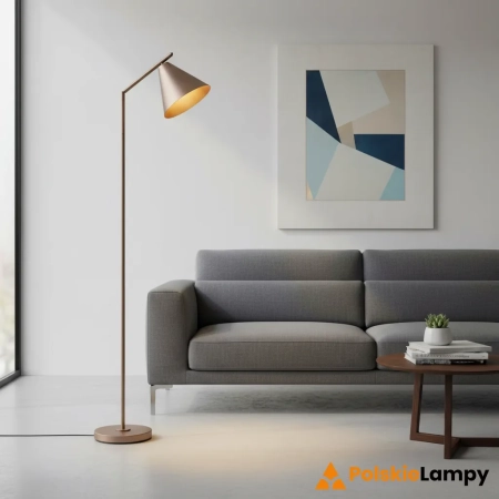 Lampa podłogowa metalowa brązowa regulowana 102895 z serii Cape - Endon Lighting