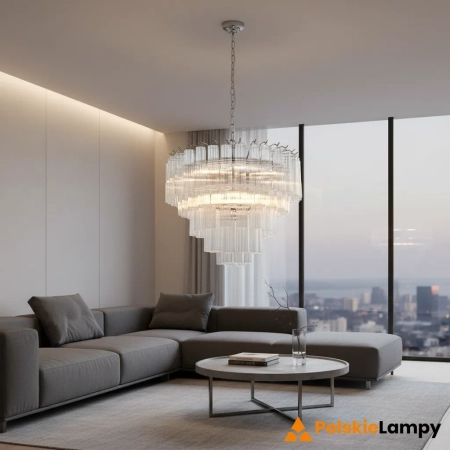 Lampa wisząca szklana kaskadowa 12-punktowa 104090 z serii Toulouse - Endon Lighting