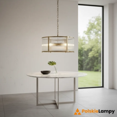 Lampa wisząca mosiężna szklana 3-punktowa 106282 z serii Ridgeton - Endon Lighting