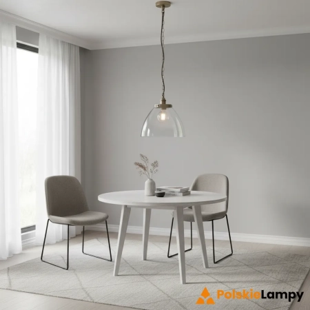 Lampa wisząca szklana srebrna 1-punktowa 106896 z serii Hansen Grand - Endon Lighting
