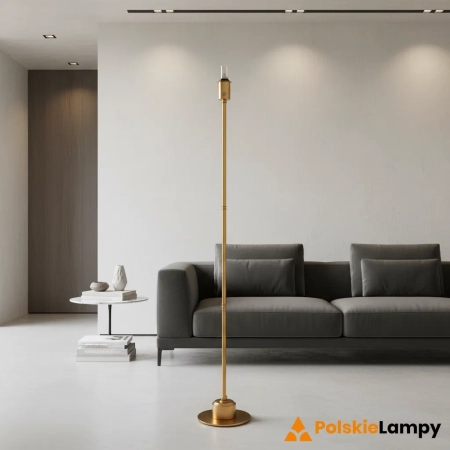 Lampa podłogowa metalowa mosiężna 130cm 110460 z serii Burley - Endon Lighting