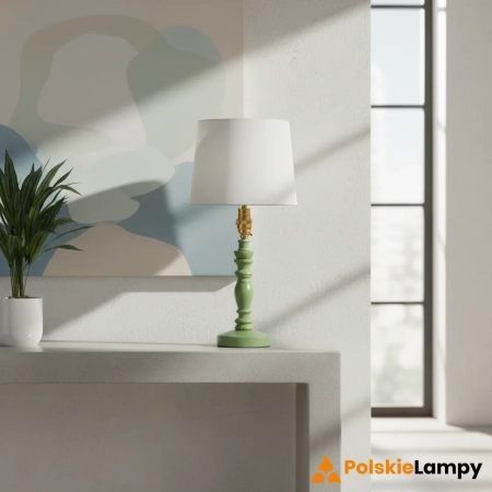 Podstawa lampy stołowej drewniana zielona 27cm 111522 z serii Bibury - Endon Lighting