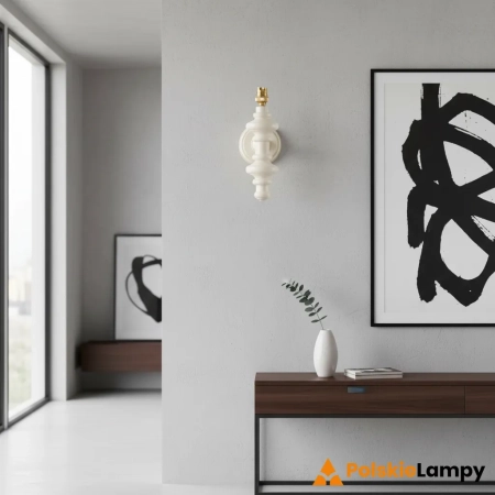 Kinkiet drewniany biały z mosiądzem 111633 z serii Carnaby - Endon Lighting