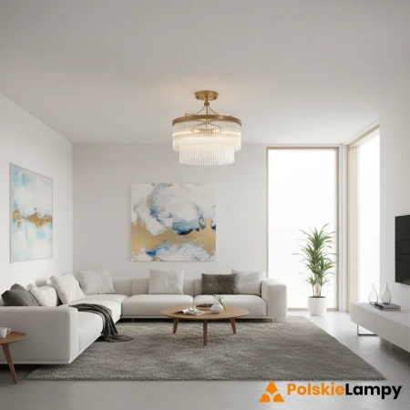 Lampa sufitowa mosiężna szklana 3-punktowa 112575 z serii Marietta - Endon Lighting