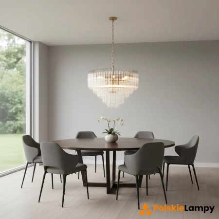 Lampa wisząca mosiężna szklana 12-punktowa 114198 z serii TOULOUSE - Endon Lighting