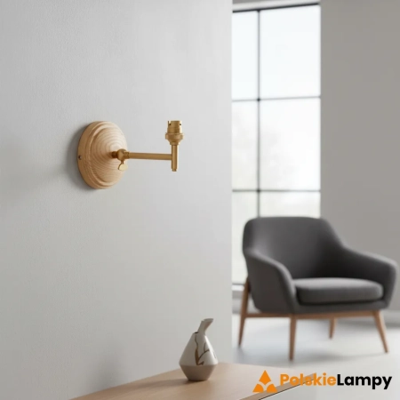 Kinkiet ścienny drewniany mosiężny 115077 z serii WOOD FOLD - Endon Lighting