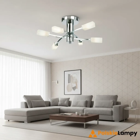 Lampa sufitowa chromowana 6-punktowa 146-6CH z serii HAVANA - Endon Lighting
