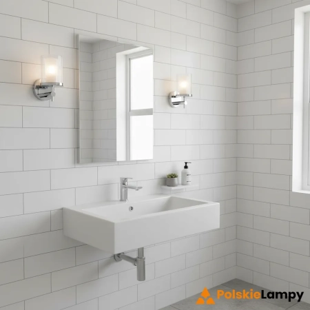 Kinkiet łazienkowy chromowany szklany IP44 51885 z serii Britton - Endon Lighting