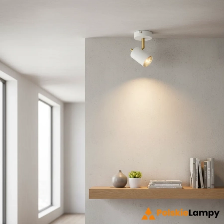 Reflektor sufitowy biało-złoty metalowy 59931 z serii Gull - Endon Lighting