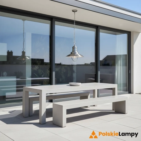 Lampa wisząca metalowa srebrna 33cm 60799 z serii Mendip - Endon Lighting