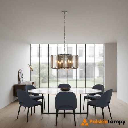 Lampa wisząca dymiona szklana 8-punktowa 50cm 61294 z serii Clooney - Endon Lighting