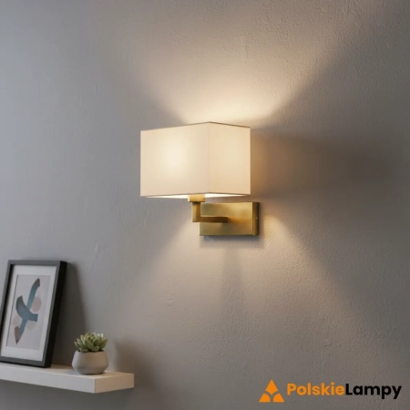 Kinkiet tekstylny biały z metalem 61604 z serii Piccolo - Endon Lighting