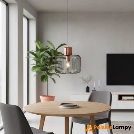Lampa wisząca metalowa miedziana ażurowa 30cm 68986 z serii NICOLA - Endon Lighting