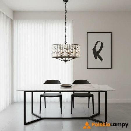 Lampa wisząca brązowa kryształowa 8-punktowa 62cm 69391 z serii Belle - Endon Lighting