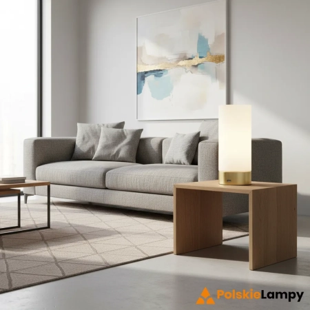Lampa stołowa metalowa biało-złota 24cm 69520 z serii Dara - Endon Lighting