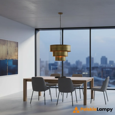 Lampa wisząca metalowa mosiężna 3-poziomowa 62cm 69783 z serii Morad - Endon Lighting