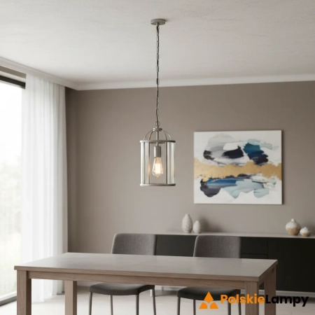 Lampa wisząca metalowa srebrna 20cm 70323 z serii Lambeth - Endon Lighting