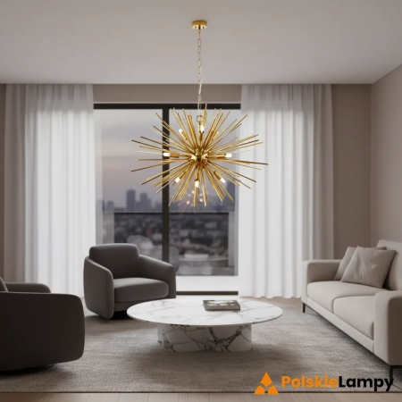 Lampa wisząca mosiężna 9-punktowa 62cm 70575 z serii ORTA - Endon Lighting