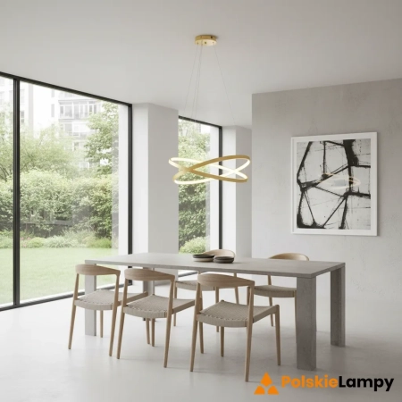 Lampa wisząca LED złota okrągła 55cm 72479 z serii Scribble - Endon Lighting