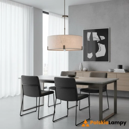 Lampa wisząca beżowa z tkaniny 3-punktowa 72635 z serii Hayfield - Endon Lighting