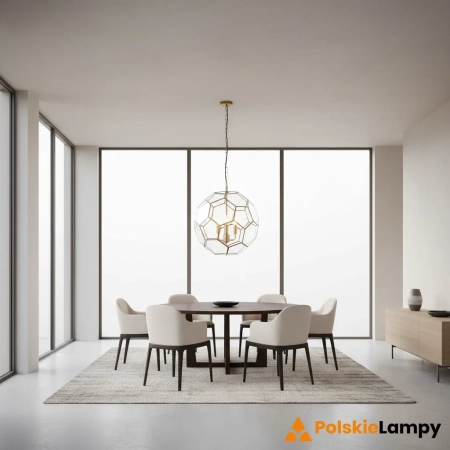 Lampa wisząca szklana kula mosiężna 3-punktowa 73560 z serii Miele - Endon Lighting