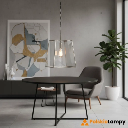 Lampa wisząca szklana srebrna 1-punktowa 76225 z serii HURST - Endon Lighting