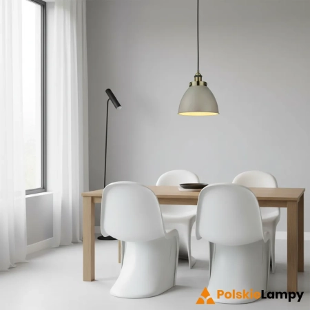 Lampa wisząca metalowa szara z mosiądzem 76328 z serii FRANKLIN - Endon Lighting