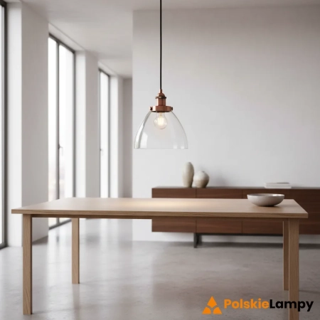 Lampa wisząca miedziana szklana 22,5cm 76332 z serii Hansen - Endon Lighting