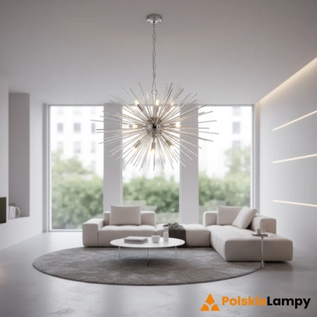 Lampa wisząca chromowana 9-punktowa 62cm 76350 z serii LENA - Endon Lighting
