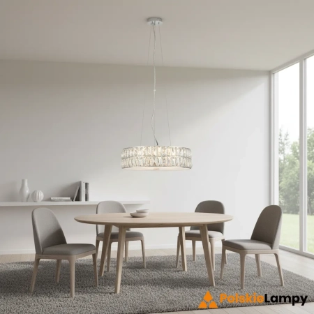 Lampa wisząca kryształowa chromowana 38cm 76513 z serii Verina - Endon Lighting