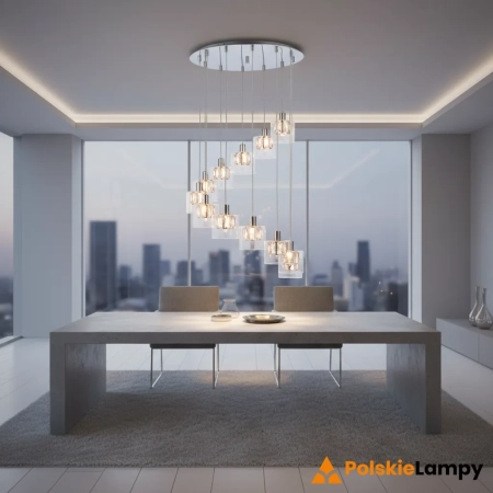 Lampa wisząca chromowana 12-punktowa 57cm 76518 z serii Verina - Endon Lighting