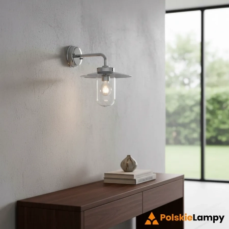 Kinkiet zewnętrzny chromowany szklany 33cm 76597 z serii Addison - Endon Lighting