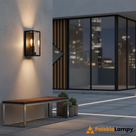Kinkiet zewnętrzny czarny metalowy 23cm 80600 z serii Oxford - Endon Lighting