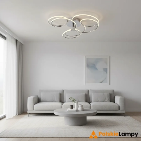 Plafon LED chromowany okrągły 60cm 81886 z serii Eterne - Endon Lighting