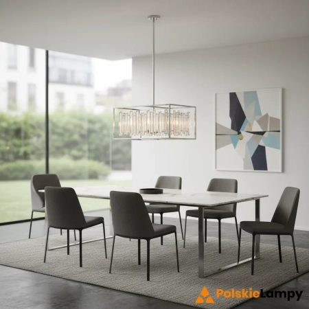 Lampa wisząca chromowana prostokątna 6-punktowa 81931 z serii ACADIA - Endon Lighting