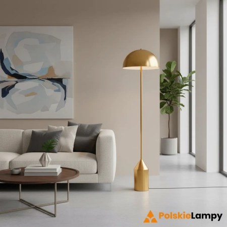 Lampa podłogowa metalowa mosiężna 152cm 90521 z serii Nova - Endon Lighting