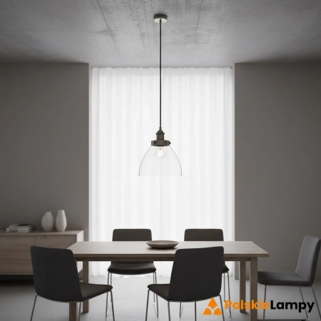 Lampa wisząca szklana srebrna 22cm 91738 z serii Hansen - Endon Lighting