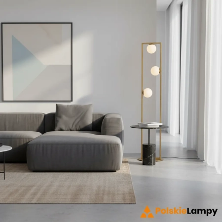 Lampa podłogowa złota metalowa 3-punktowa 92494 z serii Teo - Endon Lighting
