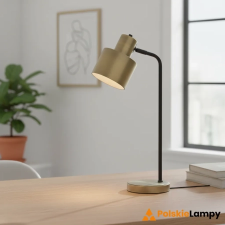 Lampa stołowa metalowa mosiężno-czarna 58,5cm 95464 z serii Mayfield - Endon Lighting