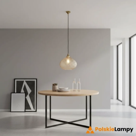 Lampa wisząca szklana strukturalna 28,5cm 95480 z serii Livia - Endon Lighting