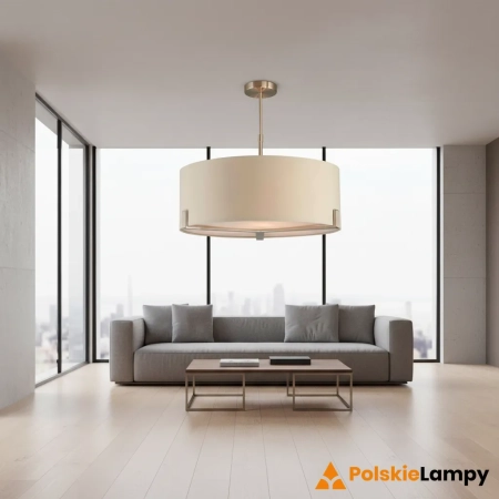 Lampa wisząca beżowa z tkaniny 3-punktowa 95834 z serii HAYFIELD - Endon Lighting