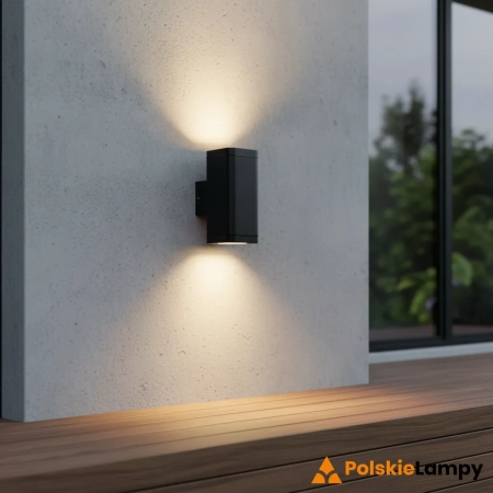 Kinkiet zewnętrzny czarny metalowy 2-punktowy 96911 z serii MILTON - Endon Lighting