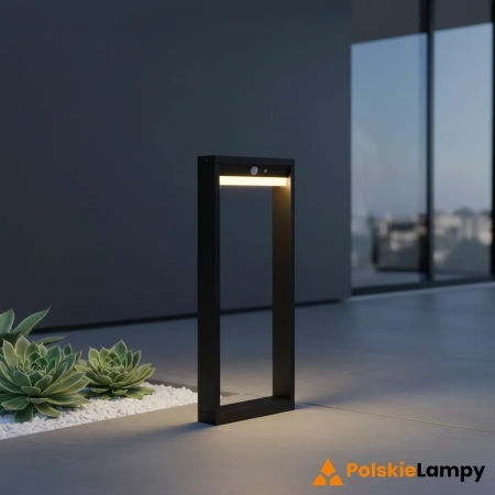 Słupek ogrodowy LED czarny metalowy z czujnikiem ruchu 96935 z serii DANNAH - Endon Lighting