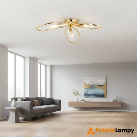 Lampa sufitowa złota metalowa 3-punktowa 97228 z serii Amari - Endon Lighting