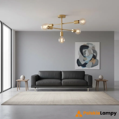 Lampa sufitowa mosiężna 5-punktowa 98786 z serii STUDIO - Endon Lighting