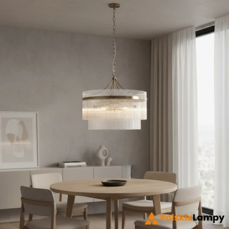 Lampa wisząca mosiężna szklana 5-punktowa 99166 z serii Marietta - Endon Lighting