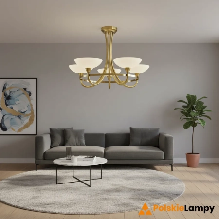 Lampa sufitowa złota metalowa 5-punktowa CAGNEY-5AB z serii CAGNEY - Endon Lighting