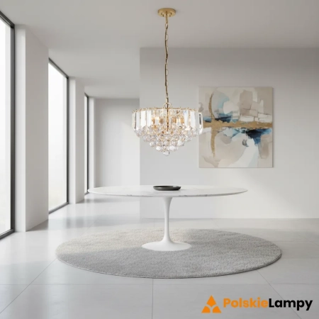 Lampa wisząca kryształowa złota 3-punktowa FARGO-14BP z serii FARGO - Endon Lighting