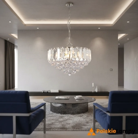 Lampa wisząca kryształowa chromowana 3-punktowa FARGO-14CH z serii FARGO - Endon Lighting